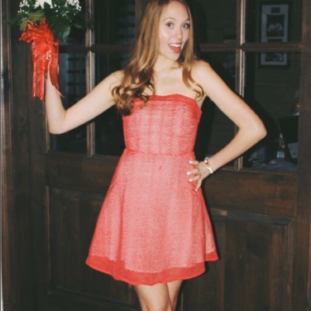 red textured / layer keepsake dress!